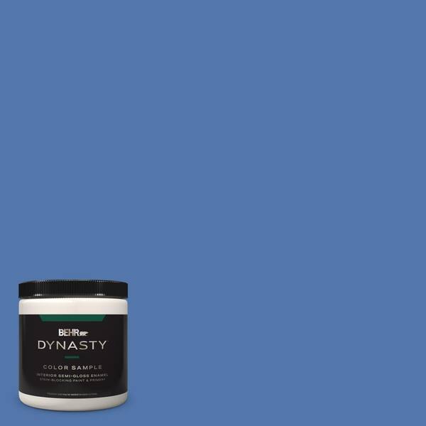 BEHR DYNASTY 8 oz. #590B-6 Flying Fish Semi-Gloss Enamel Stain-Blocking Interior/Exterior Paint and Primer Sample