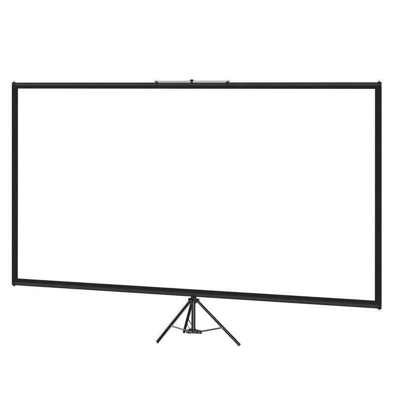 80 in. Portable Adjustable Tripod Projector Screen with 16:9 4K HD Projection Screen Stand, Outdoor/Indoor Movie