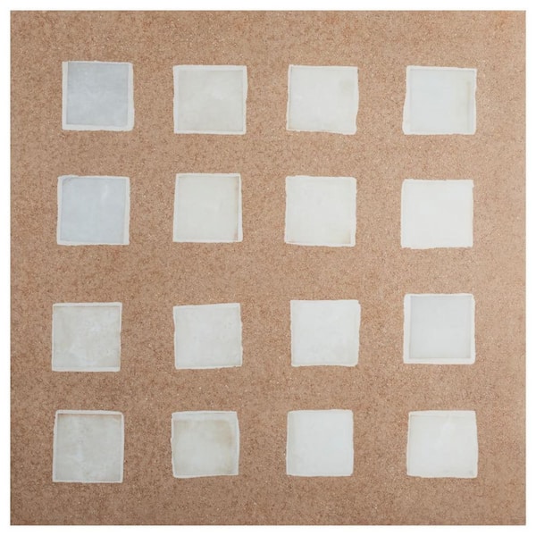 Vessira Deco Terracotta 8 in. x 0.35 in. Concrete Look Semi-Polished Porcelain Floor and Wall Tile Sample