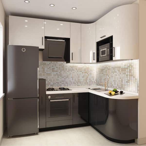3D Falkirk Retro 10/1000 in. x 38 in. x 19 in. Brown Beige Faux Distressed Squares Mosaic PVC Wall Panel
