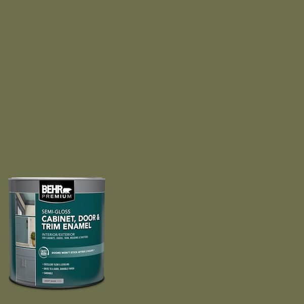 BEHR PREMIUM 1 qt. #S370-7 Outdoor Oasis Semi-Gloss Enamel Interior/Exterior Cabinet, Door & Trim Paint