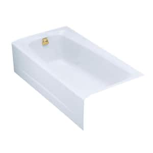 Mendota 60 in. x 32 in. Soaking Bathtub with Left-Hand Drain in White