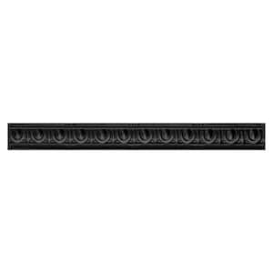 Puffy Arches 0.012 in. x 2.56 in. x 48 in. Metal Bed Moulding Nail-Up Tin Cornice in Black (48 Ln. ft./Pack) (12-Pieces)