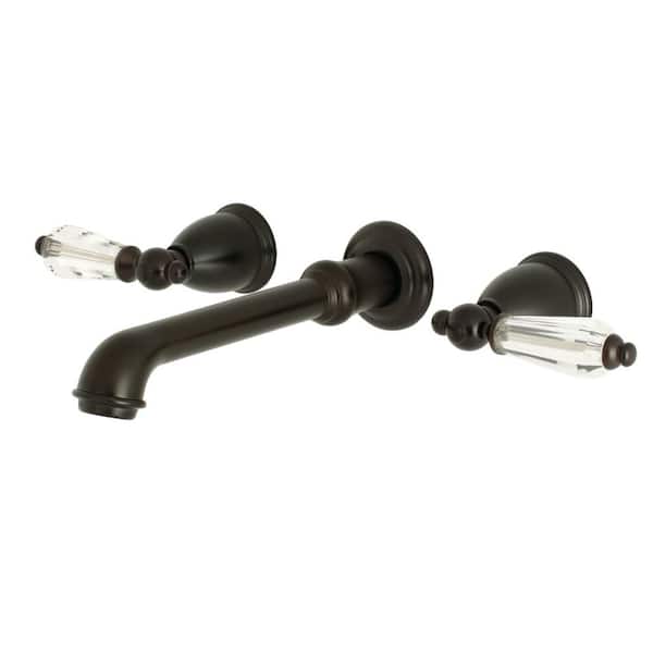 Kingston Brass Wilshire 2-Handle Wall Mount Bathroom Faucet in Oil Rubbed Bronze
