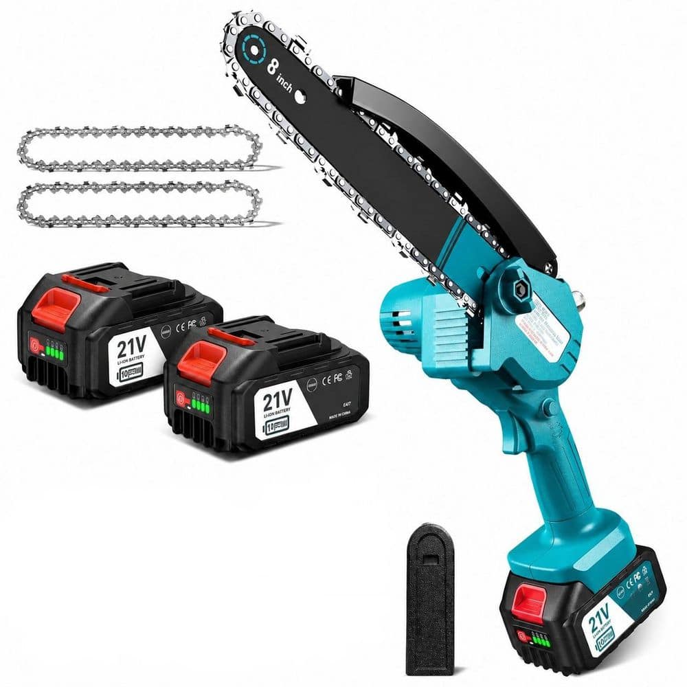 8 in Cordless Mini Chainsaw with Oiler, Safety Lock, 2 Chains and Carry Case for Tree Trimming and Wood Cutting price history on PriceWatchPro