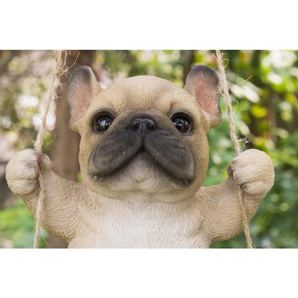 HI-LINE GIFT LTD. French Bulldog on Swing Statue 87704-K