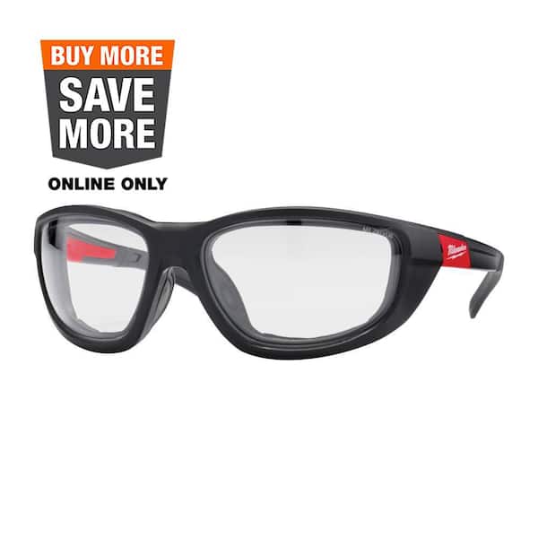 Performance Safety Glasses with Clear Fog-Free Lenses and Gasket