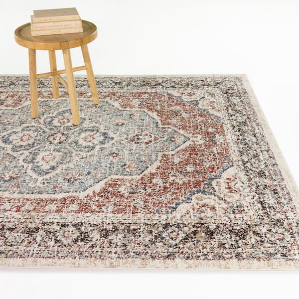 Parish Rust 8 ft. x 10 ft. Traditional Oriental Area Rug