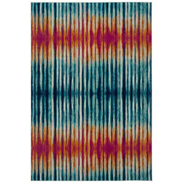 Legata Collection Multi 2' x 3' Rectangle Residential Indoor-Outdoor Throw Rug