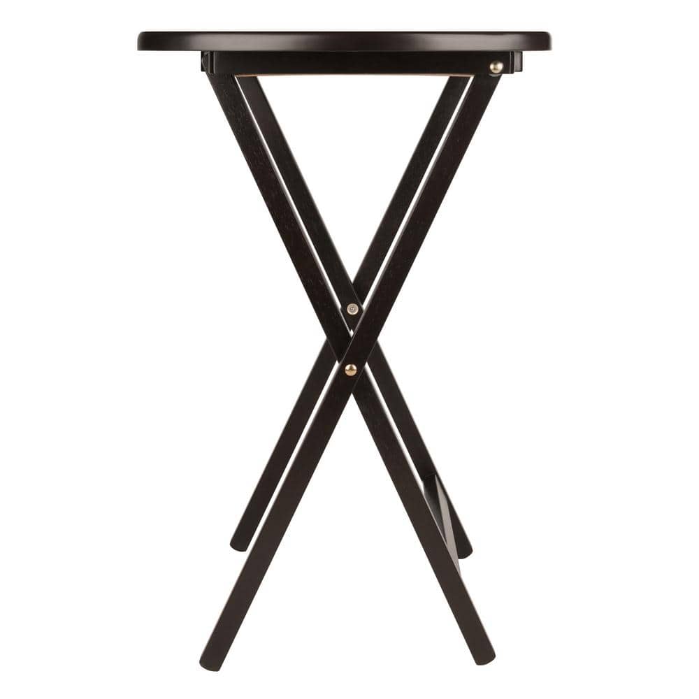 Cade 2-Piece Oversize Coffee Snack Table Set in Rich Brown