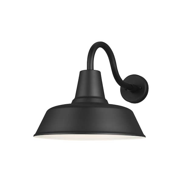 Barn Light 1-Light Matte Black Modern Farmhouse Outdoor Turtle Friendly Wall Lantern Sconce