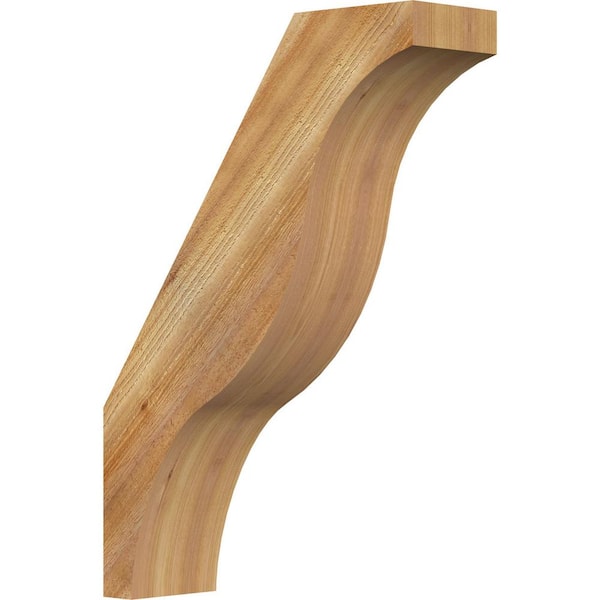 Ekena Millwork 6"W x 20"D x 28"H Funston Rough Sawn Knee Brace, Western Red Cedar