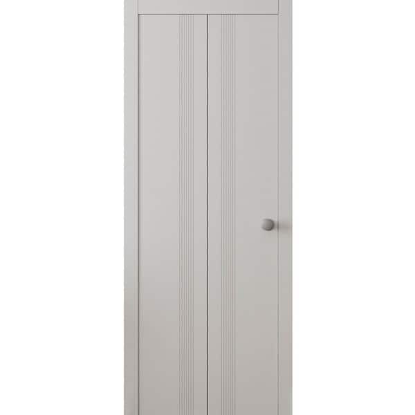 0112 84 in. x 84 in. Sold Core Arctic White Color Wood Bi-fold Door with Hardware