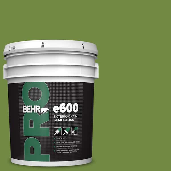 BEHR PRO 5 gal. #MQ4-44 Green Dynasty Semi-Gloss Exterior Paint