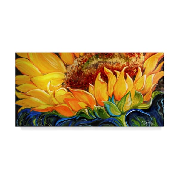 Trademark Fine Art Marcia Baldwin 'Sunflower Risen Shine' Canvas Unframed Photography Wall Art 16 in. W. x 32 in