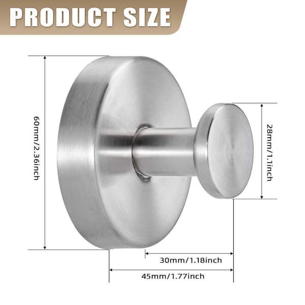 JFVKAF Suction Cup Hook Bath Accessory in Brushed Nickel Mounts on