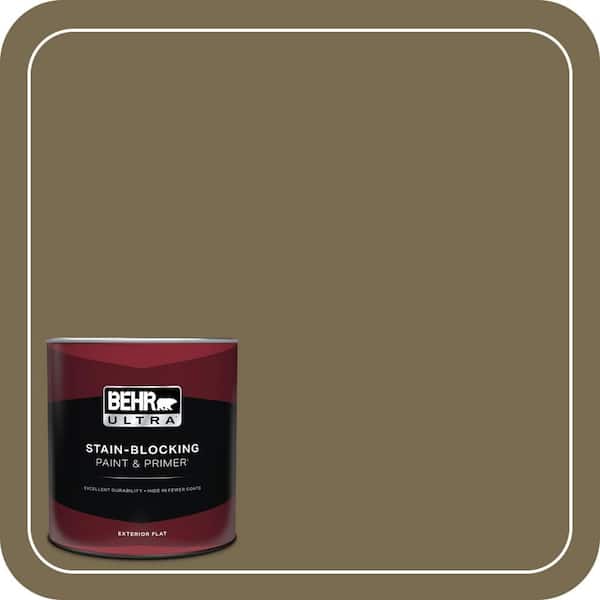 BEHR ULTRA 1 qt. #750D-6 Lemon Pepper Flat Exterior Paint & Primer