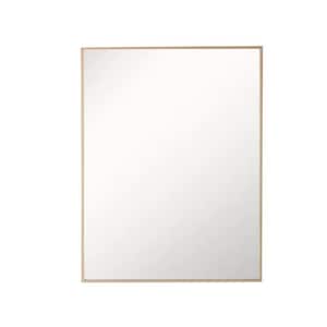 23.5 in. W x 28 in. H Rectangular Metal Framed Bathroom Vanity Mirror in Brushed Gold