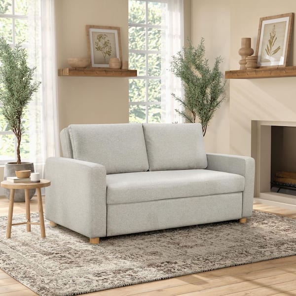 Tampa 72 in. Light Gray Queen Size Sofa Bed