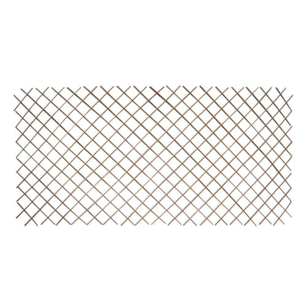 72" Light Mahogany Wood Expanding Trellis Fence