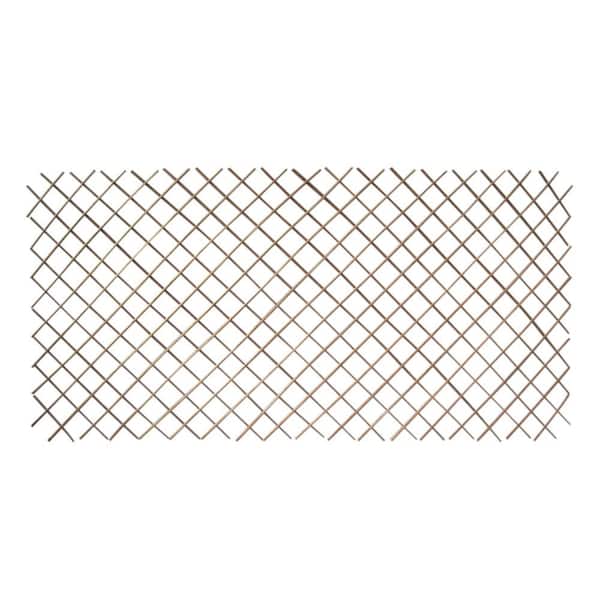 MGP 48 in. H x 72 in. L Peeled Willow Expandable Lattice Fence