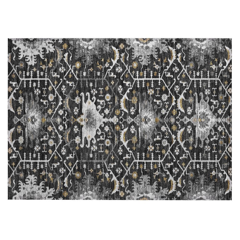 Chantille Machine Washable Indoor/Outdoor Abstract ACN2859 Black 2 ft. x 3 ft. Accent Rug price history on PriceWatchPro