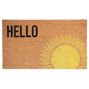 Project Source 2-ft x 3-ft Chocolate Rectangular Outdoor Decorative Welcome  Utility Mat in the Mats department at