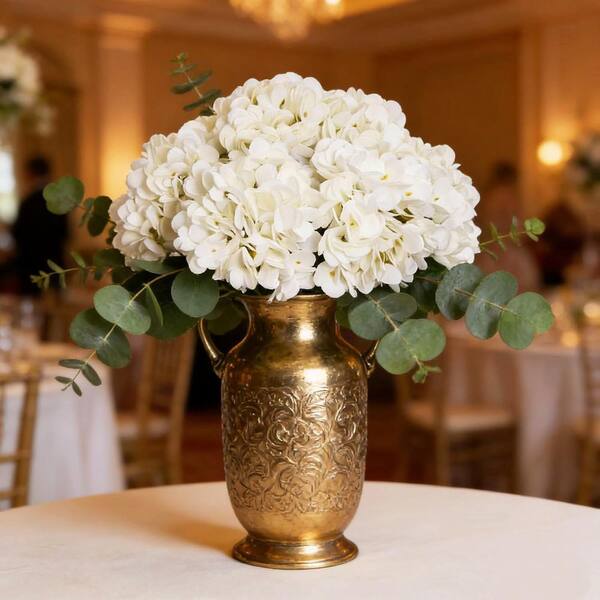 Faux White Hydrangeas, 6-Pack L07QPKVC1J - The Home Depot