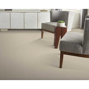 Sand Harbor - Ivory/Plains - Beige 12 ft. 27 oz. Wool Loop Installed Carpet