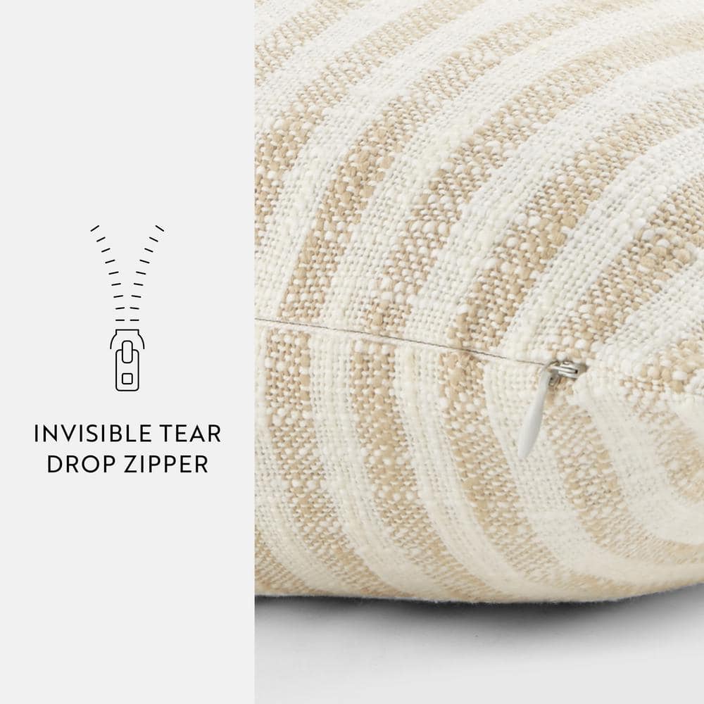 Natural Cotton Yarn-Dyed Square Throw Pillow 20x20