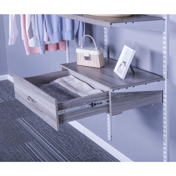 Everbilt Genevieve Birch Adjustable Closet Organizer Large Drawer Kit