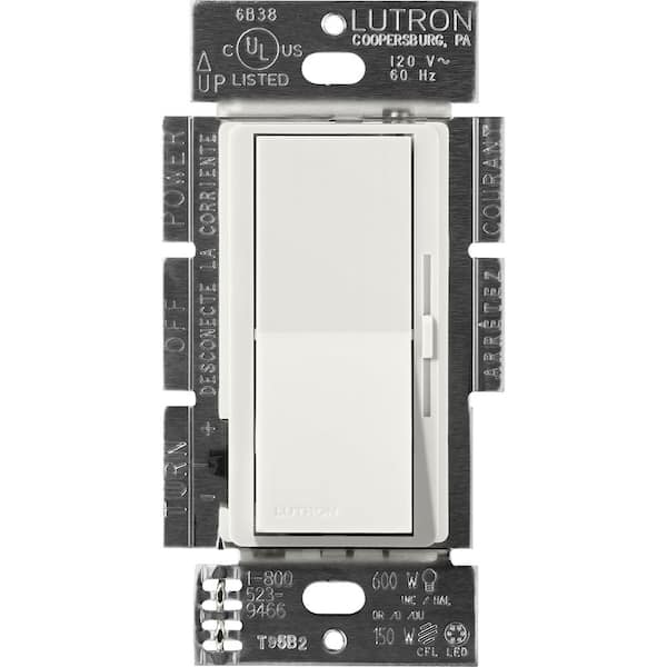 Lutron Diva Dimmer Switch for Magnetic Low Voltage, 600-Watt/Single-Pole, Lunar Gray (DVSCLV-600P-LG)