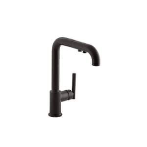 Purist Single-Handle Single Hole Pull-Out Sprayer Kitchen Faucet with 8 in. Pull-Out Spout in Matte Black