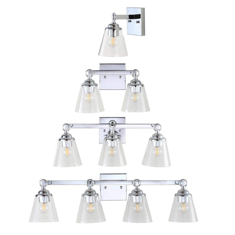 Marion 21" Polished Chrome 3-Light Vanity Sconce with Clear Glass