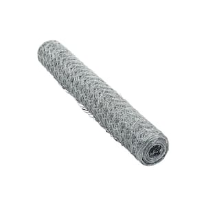 25 ft. L x 24 in. H Galvanized Steel Hexagonal Wire Netting with 1 in. x 1 in. Mesh Size Garden Fence
