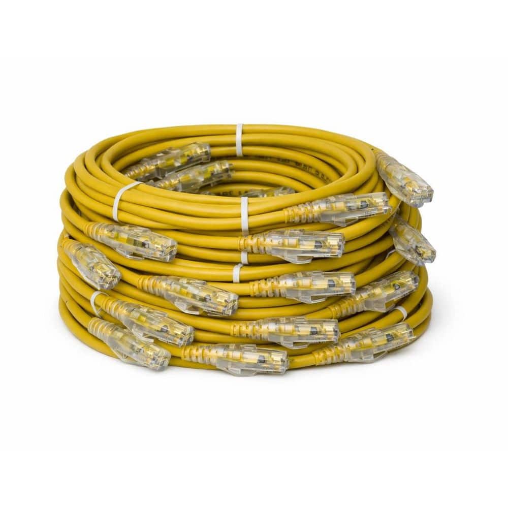 3 ft. Ultra Slim CAT 6 Patch (28AWG) Cable Yellow 25-Pack price history on PriceWatchPro