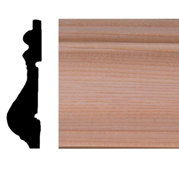 Builder's Choice LWM390 5/8 in. x 2-5/8 in. Hemlock Wood Chair Rail Moulding