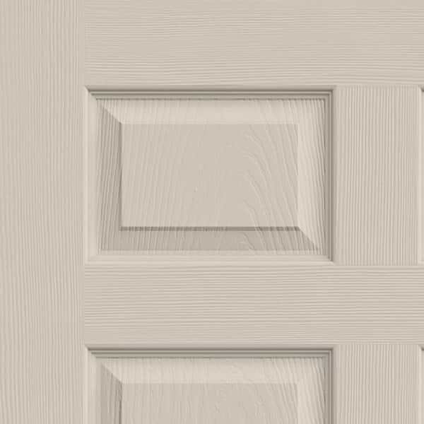 JELD-WEN - 24 in. x 80 in. 6 Panel Colonist Primed Textured Molded Composite Hollow Core Closet Bi-Fold Door