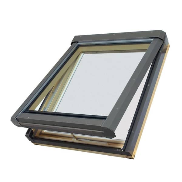Fakro FV304T - 22-1/2 in x 37-1/2 in. Manual Venting Deck Mount Skylight with Tempered LowE Glass