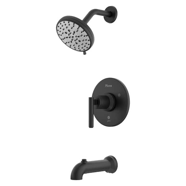 Capistrano Single Handle 6-Spray Tub and Shower Faucet Trim 1.8 GPM 5.5 in. Valve Included in Spot Defense Matte Black