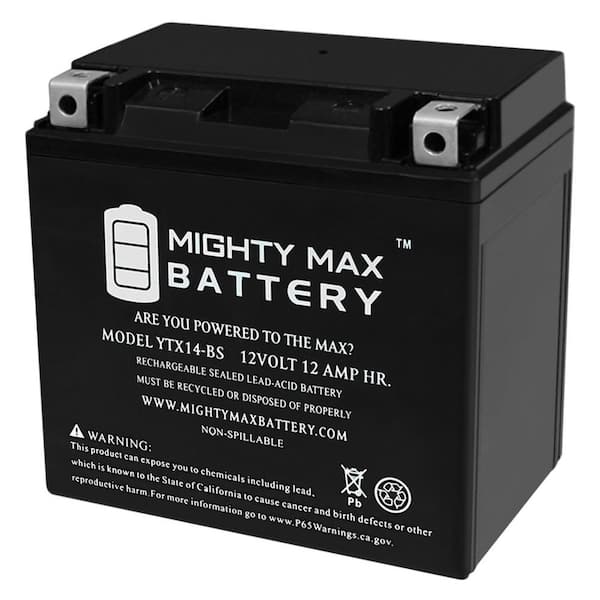 MIGHTY MAX BATTERY YTX14-BS Replacement Battery Compatible with UTV, 4 Wheeler