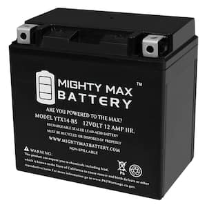 12-Volt 12 Ah 200 CCA Rechargeable Sealed Lead Acid (SLA) Powersport Battery