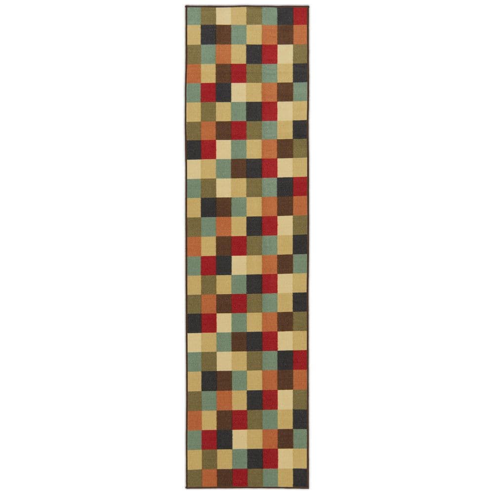 Homeline Non-Slip Rubberback 3 ft. x 5 ft. Checkered Indoor Area Rug, Multicolor price history on PriceWatchPro