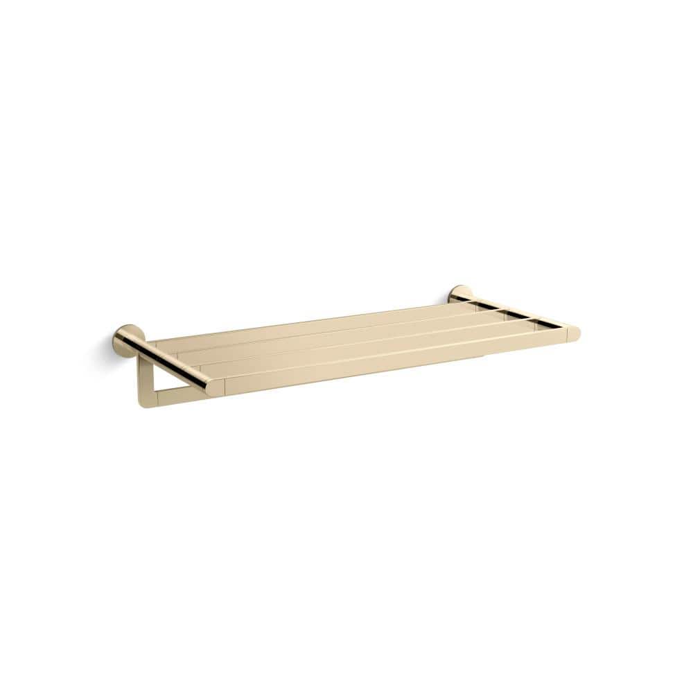KOHLER Composed 24 in. Towel Rack Hotelier in Vibrant French Gold 73157AF The Home Depot