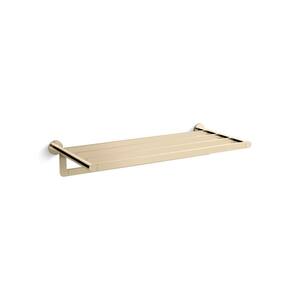 Composed 24 in. Towel Rack Hotelier in Vibrant French Gold