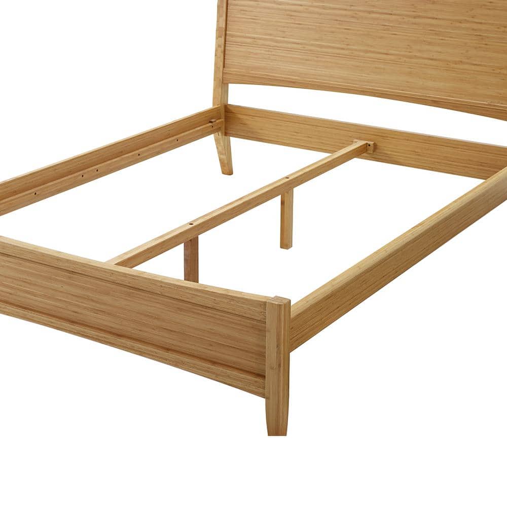 Eco Ridge Willow Honey-Gold King Bamboo Upholstered Bed with Slats