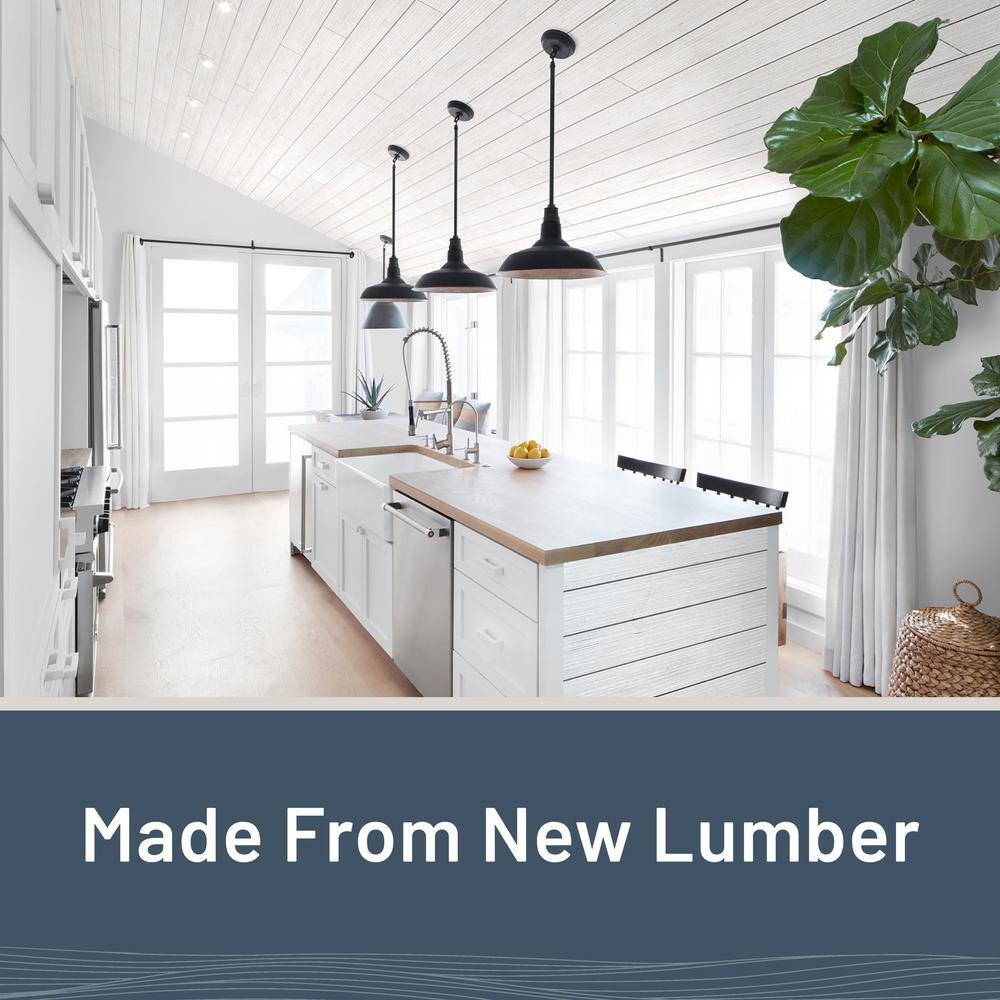 96'' White Pine Rustic Shiplap Wall Panels