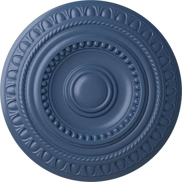 Ekena Millwork 15-3/4" x 1-3/8" Artis Urethane Ceiling Medallion (Fits Canopies upto 6-7/8"), Hand-Painted Americana