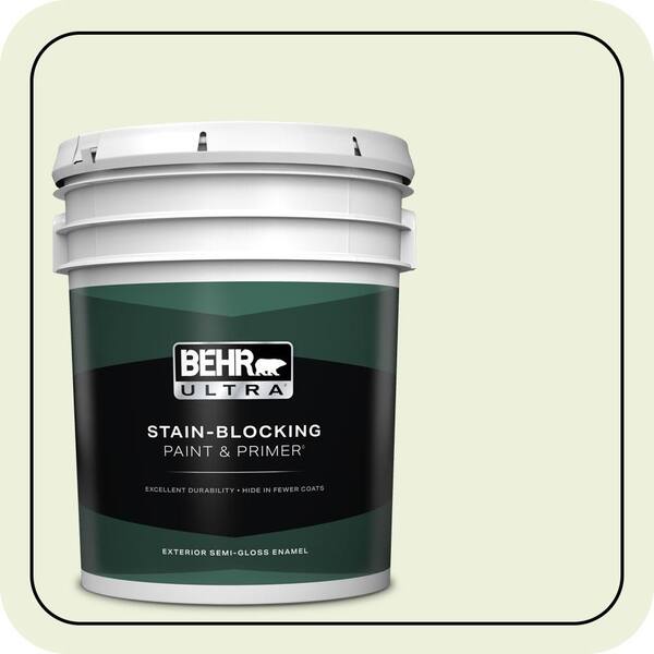 BEHR ULTRA 5 gal. #P370-1 Moths Wing Semi-Gloss Enamel Exterior Paint & Primer