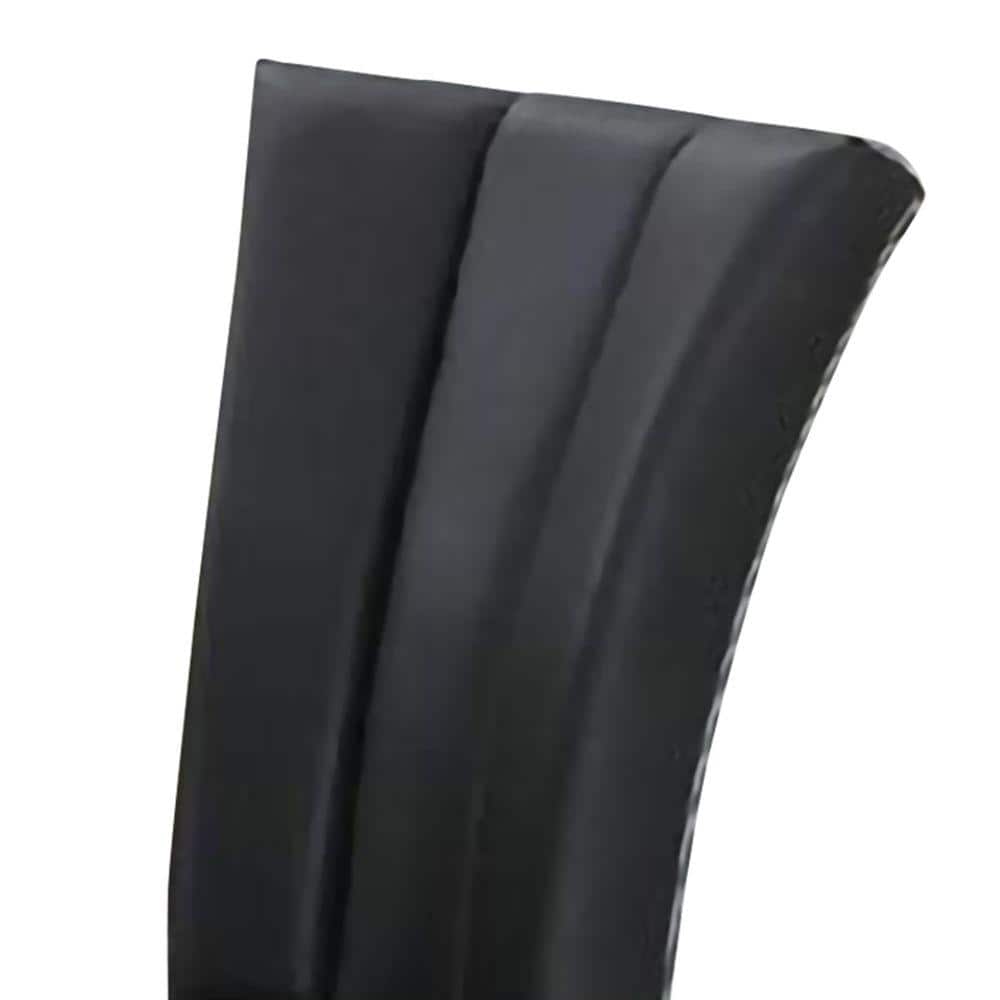 Modern Black Faux Leather Upholstered Side Chair with Wood Frame
